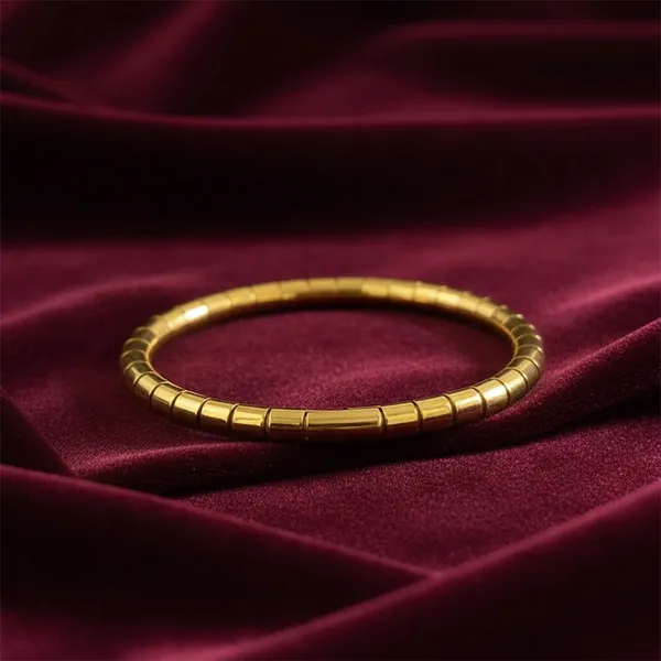 Golden_Segmented_Bangle_Bracelet_For_Women