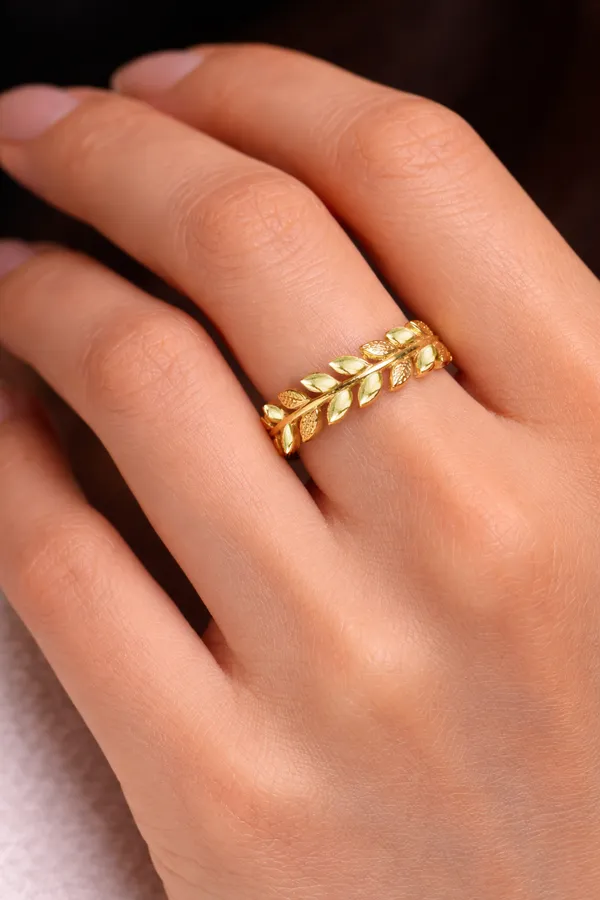 Golden_Leaf_Vine_Adjustable_Ring_For_Women