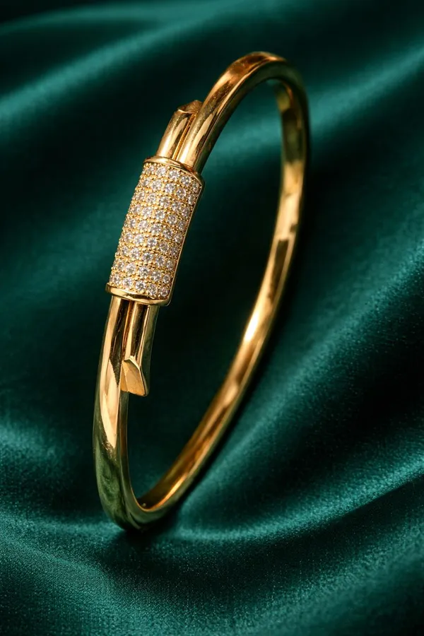 Gold_Plated_Pave_Diamond_Cylinder_Bangle_Bracelet_For_Women