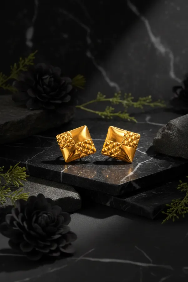 Golden_Designer_Square_Gold_Stud_Earrings_With_Textured_Finish_For_Women