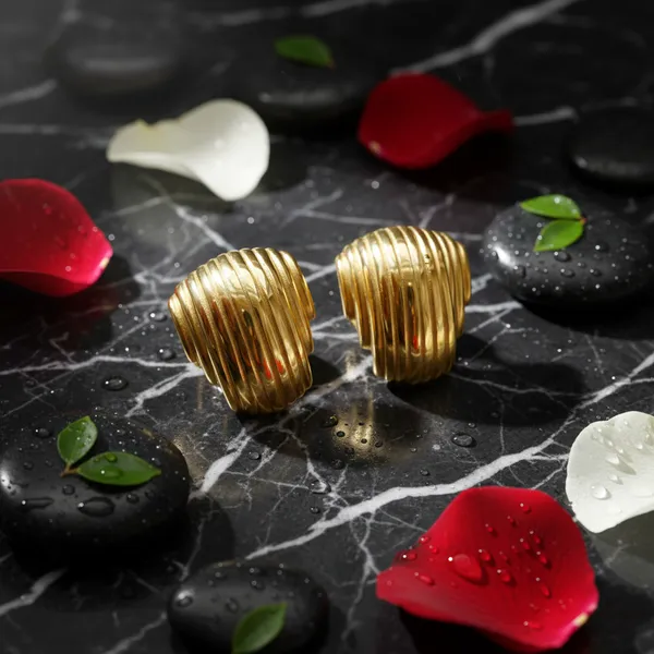 Golden_Chunky_Twisted_Hoop_Earrings_For_Women