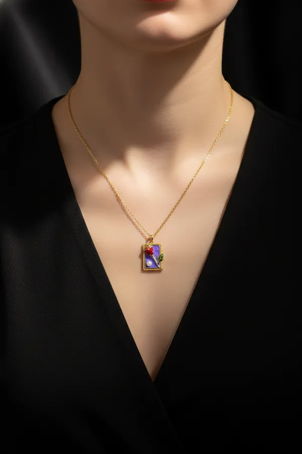 Purple_Enchanted_Rose_Enamel_Pendant_Necklace_And_Red_Charm_Jewelry_For_Women
