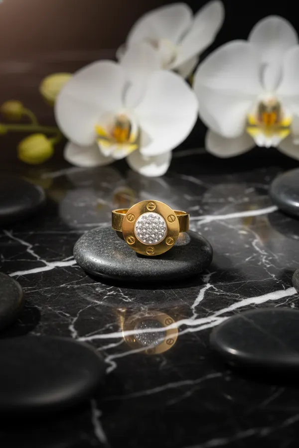 White_Gold_Plated_Screw_Design_Statement_Ring_With_Pave_Diamond_Center_For_Women
