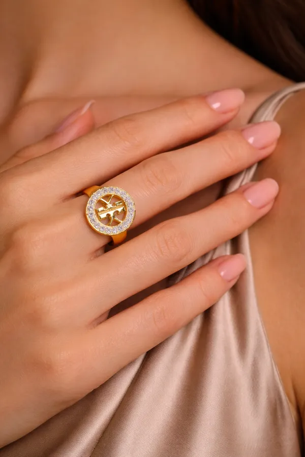 Gold_Plated_Prosperity_Symbol_Ring_With_Crystal_Halo_For_Women