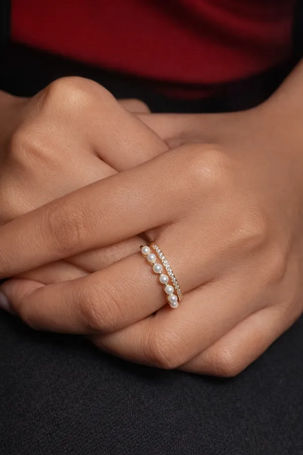 White_Gold_Plated_Double_Band_Adjustable_Ring_With_Pearls_And_Crystals_For_Women