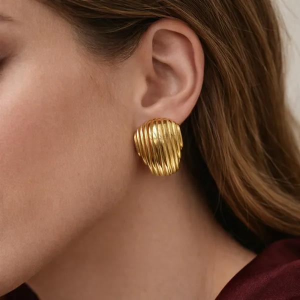 Golden_Chunky_Twisted_Hoop_Earrings_For_Women