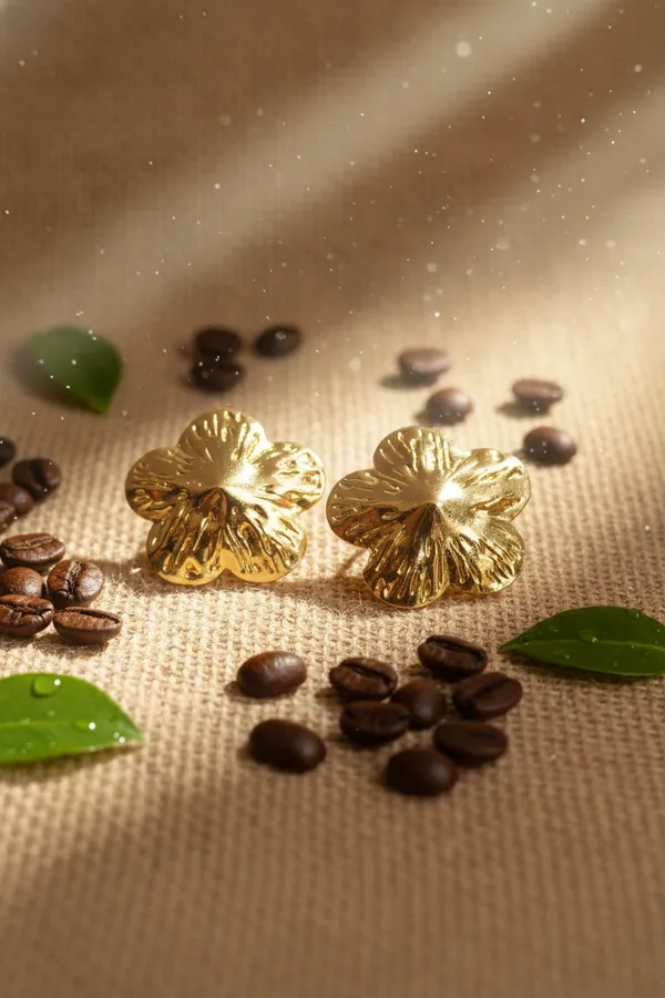 Silver_Gold_Plated_Floral_Stud_Earrings_For_Women