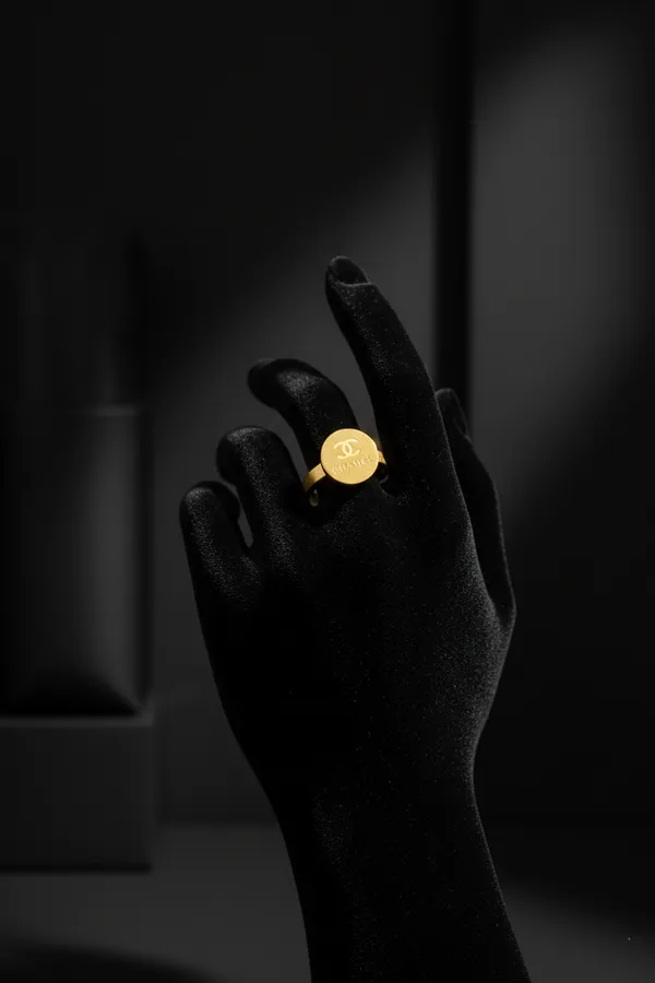 Golden_Chanel_Logo_Ring_For_Women