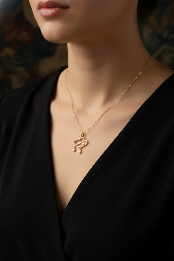 Golden_Cloud_And_Raindrop_Crystal_Pendant_Necklace_Gold_Plated_Chain_For_Women