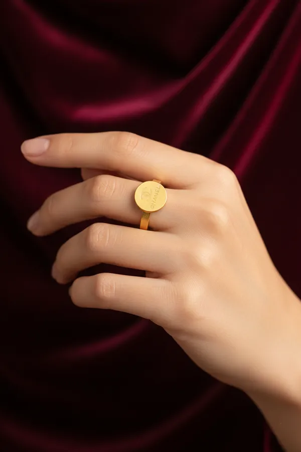 Golden_Chanel_Logo_Ring_For_Women