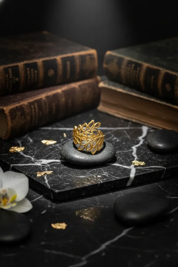 Gold_Plated_Leaf_Design_Ring_For_Women