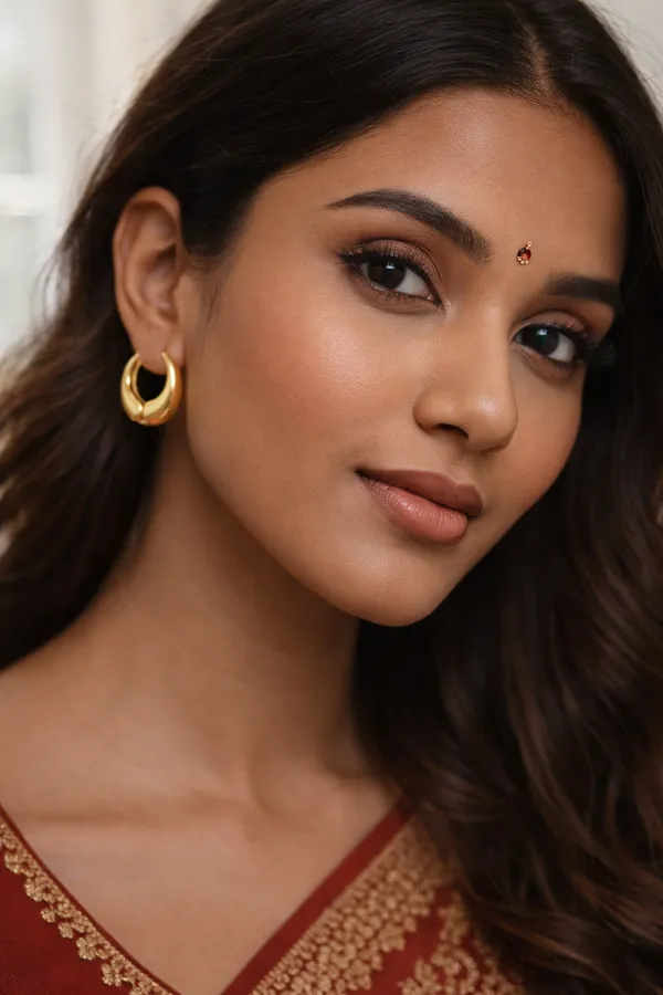 Golden_Chunky_Gold_Plated_Hoop_Earrings_For_Women