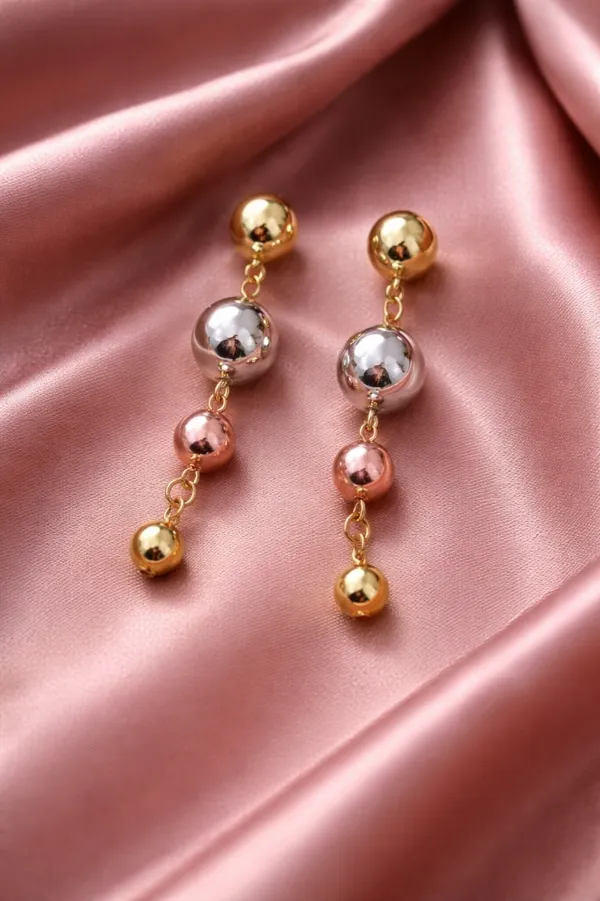 Golden_Tri_Color_Multi_Tone_Ball_Drop_Earrings_Gold,_Silver_And_Rose_Gold_Plated_For_Women