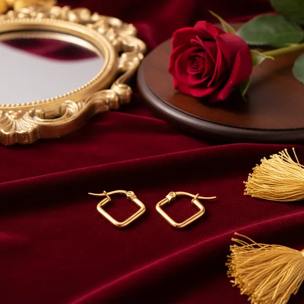 Golden_Elegant_Square_Hoop_Earrings_For_Women
