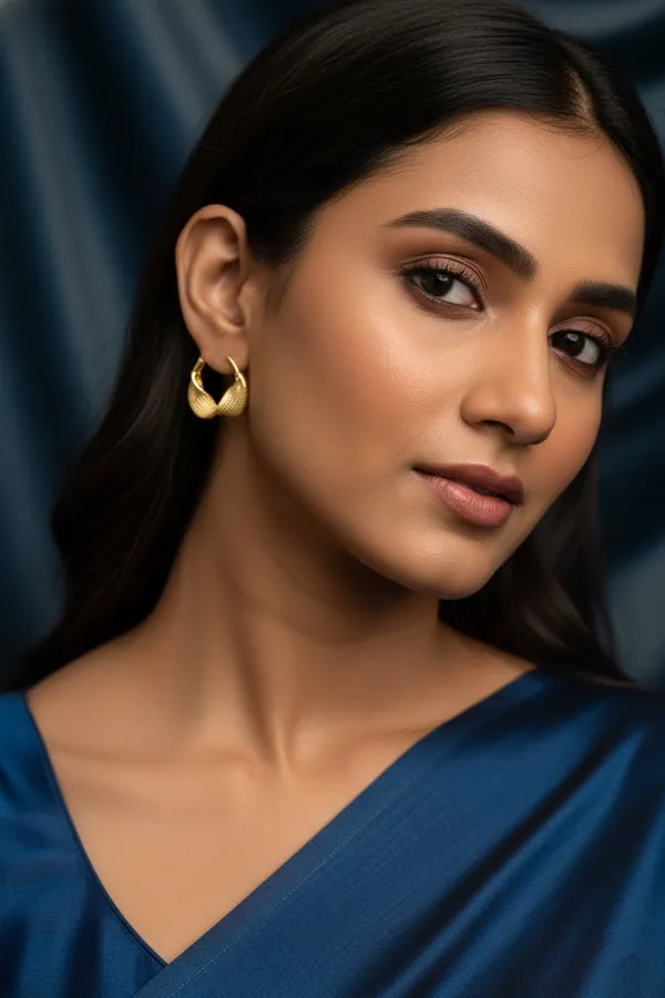 Golden_Textured_Hoop_Earrings_For_Women