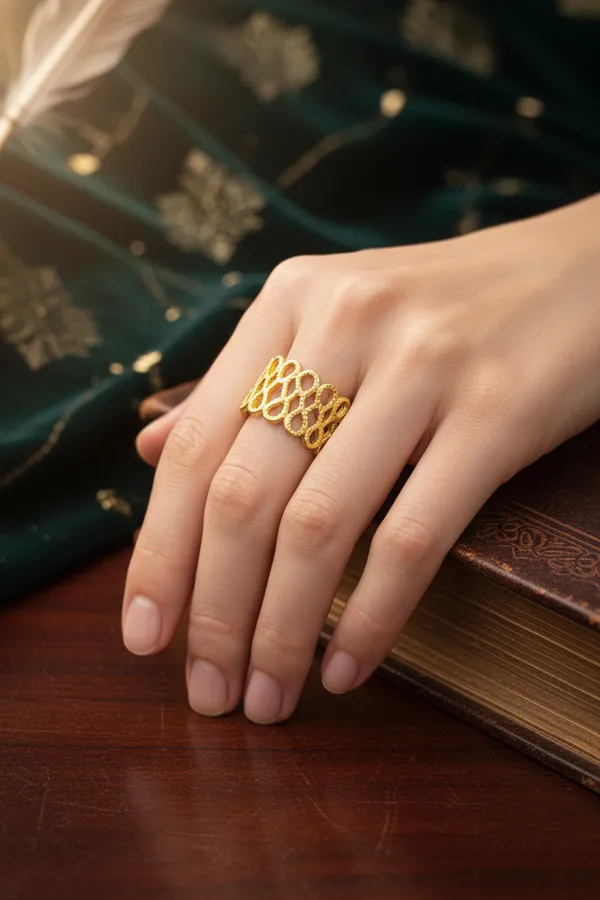 Gold_Plated_Openwork_Band_Ring_For_Women