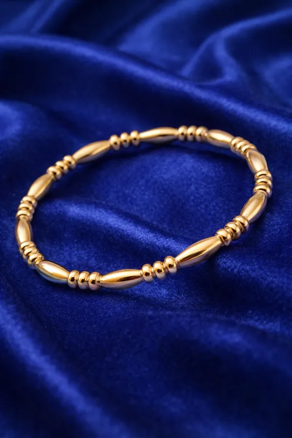 Golden_Beaded_Stretch_Bracelet_For_Women