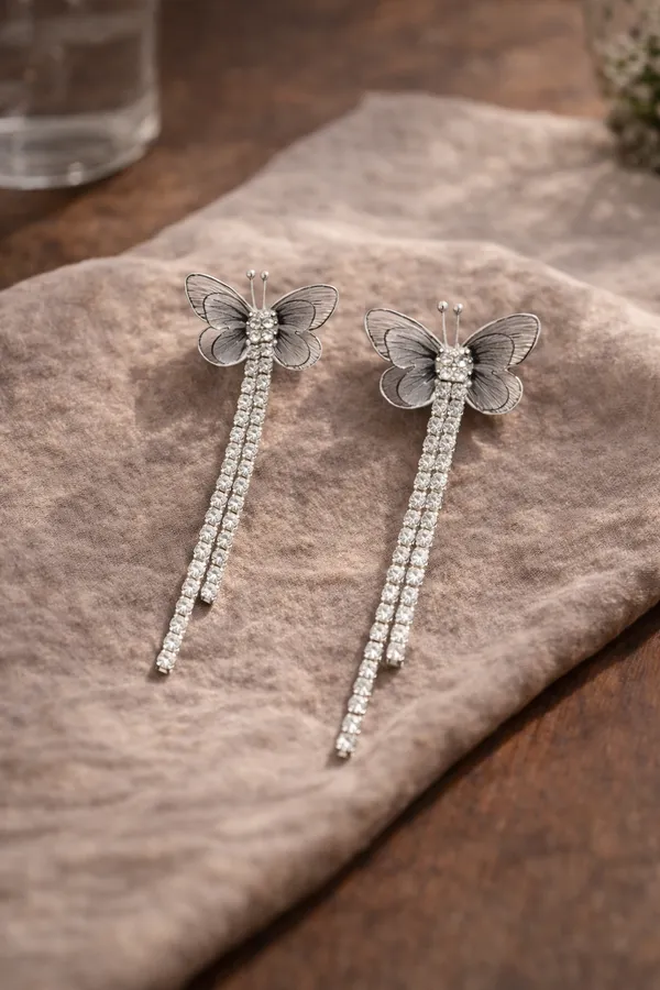 Silver_Elegant_Butterfly_Crystal_Drop_Earrings_With_Long_Tassel_Design_For_Women