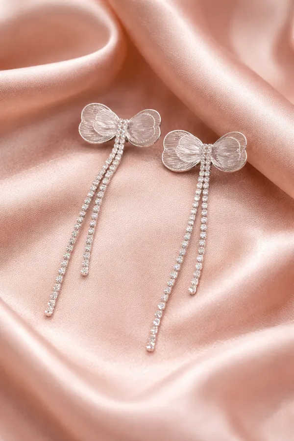 Silver_Elegant_Crystal_Bow_Drop_Earrings_With_Long_Tassels_For_Women