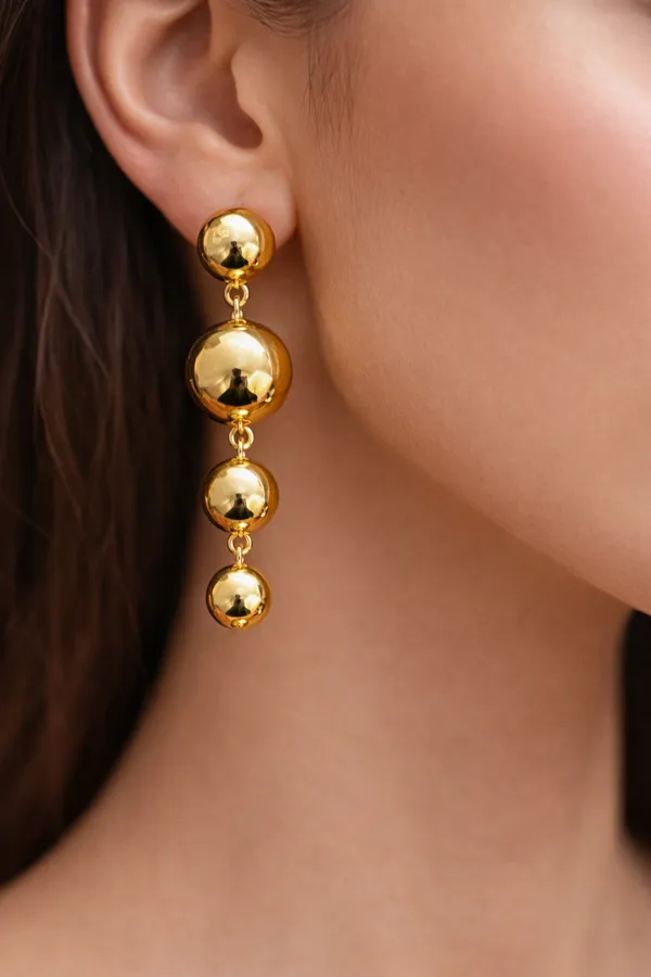 Golden_Elegant_Ball_Drop_Earrings_For_Women