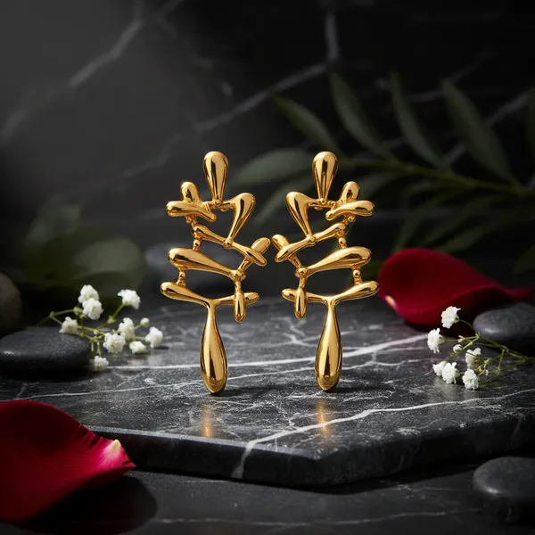 Gold_Plated_Geometric_Drop_Earrings_For_Women