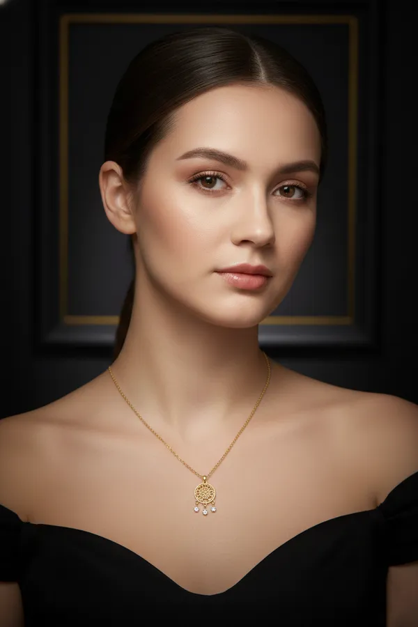 Golden_Dream_Catcher_Pendant_Necklace_With_Crystal_Drops_For_Women