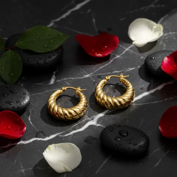 Gold_Plated_Twisted_Hoop_Earrings_For_Women