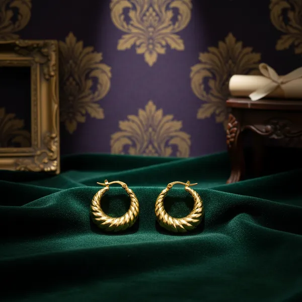 Gold_Plated_Twisted_Hoop_Earrings_For_Women