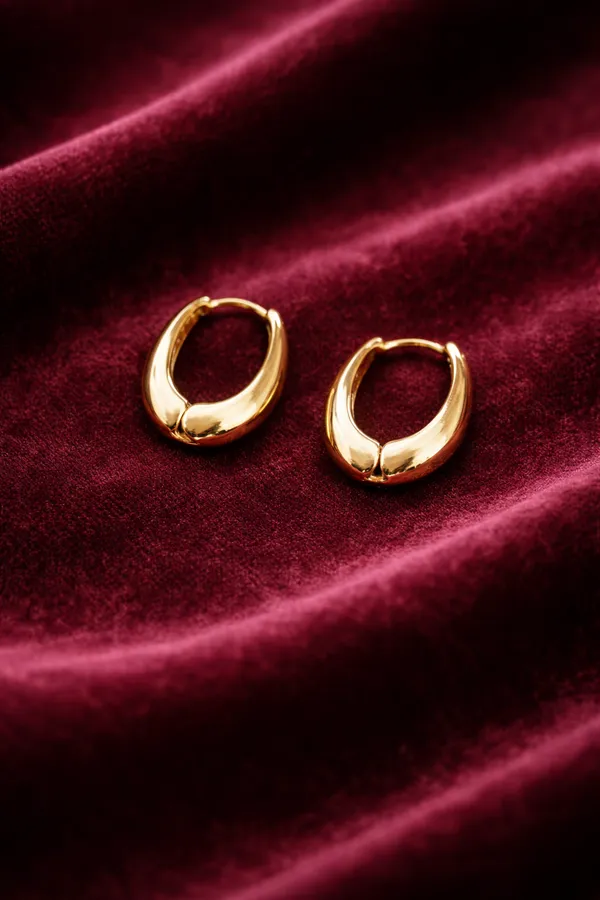 Golden_Chunky_Gold_Plated_Hoop_Earrings_For_Women
