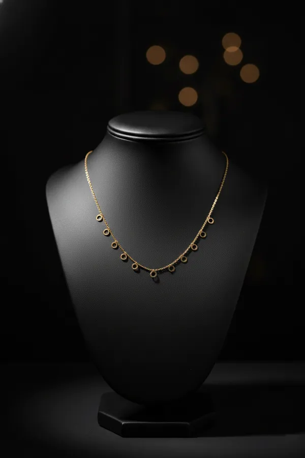 Golden_Delicate_Gold_Circle_Charm_Necklace_For_Women