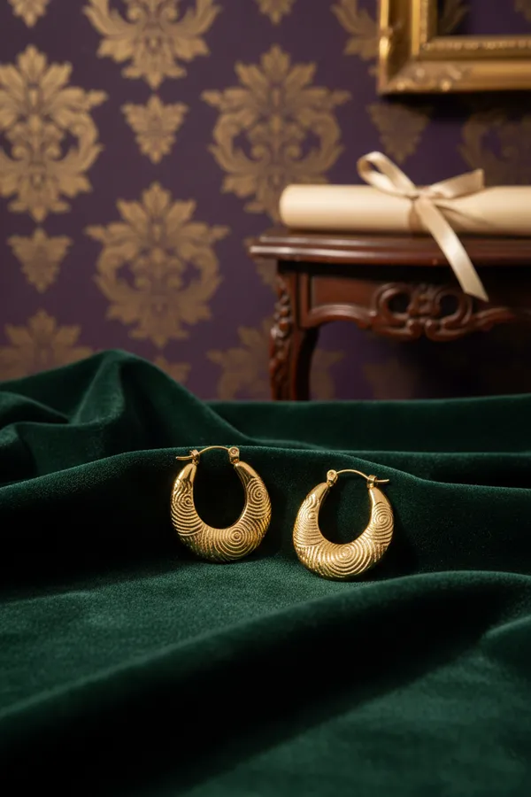 Golden_Textured_Hoop_Earrings_With_Circular_Engraved_Design_For_Women