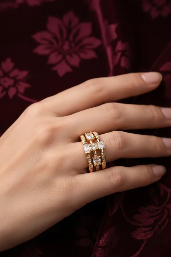 Golden_Elegant_Gold_Plated_Stackable_Ring_Set_With_Crystal_Accents_For_Women
