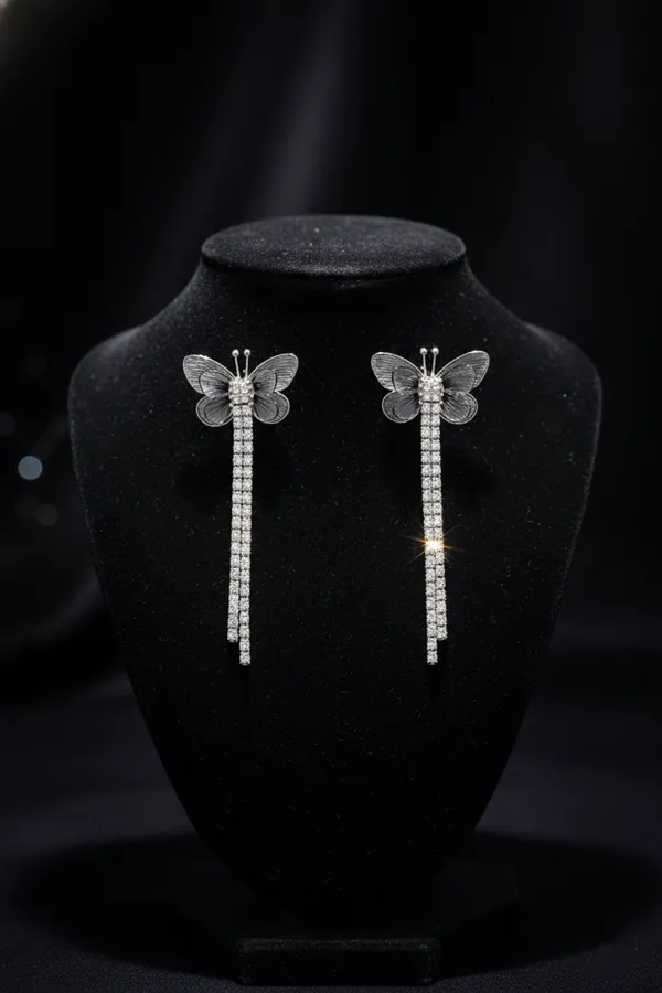 Silver_Elegant_Butterfly_Crystal_Drop_Earrings_With_Long_Tassel_Design_For_Women