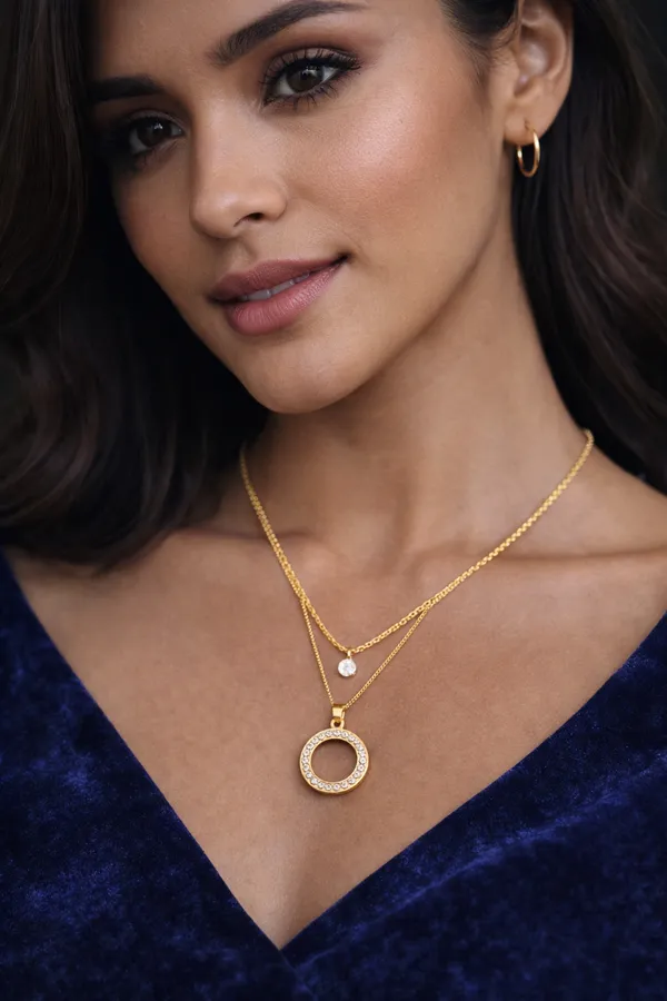 Golden_Elegant_Layered_Pendant_Necklace_Set_With_Crystal_Accents_For_Women