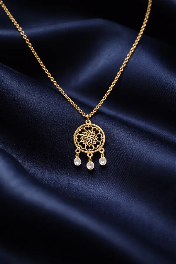 Golden_Dream_Catcher_Pendant_Necklace_With_Crystal_Drops_For_Women