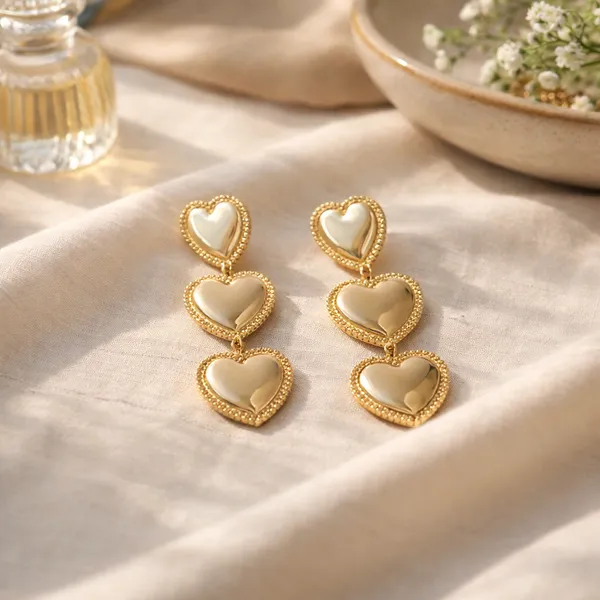 White_Triple_Heart_Drop_Earrings_Statement_Jewelry_For_Women