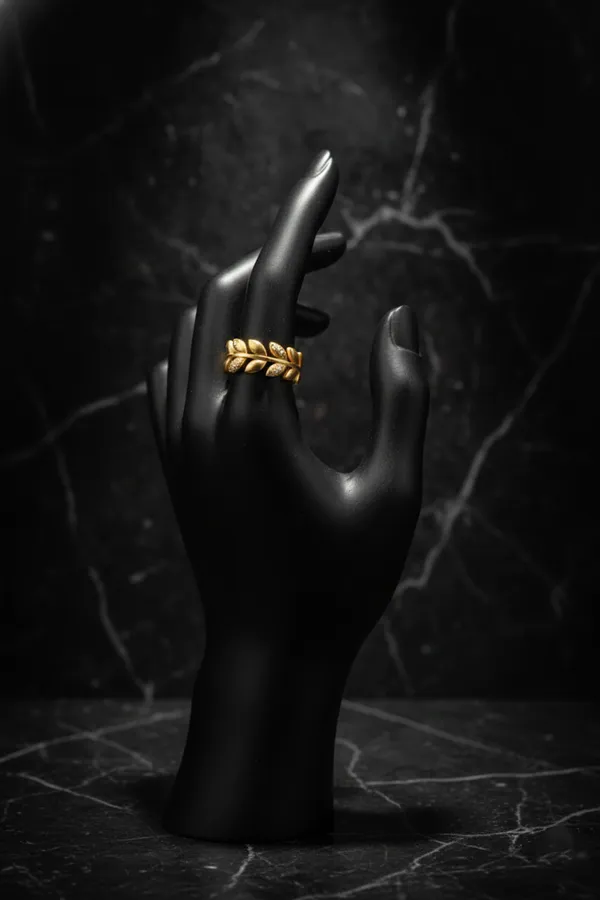 Golden_Leaf_Vine_Adjustable_Ring_For_Women