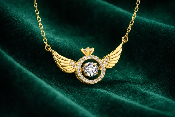 White_Golden_Winged_Crown_Crystal_Pendant_Necklace_For_Women
