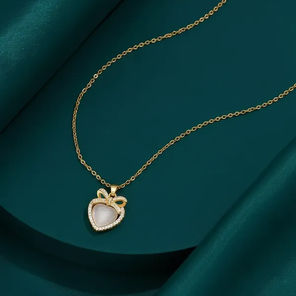 White_Gold_Plated_Heart_Pendant_Necklace_With_Crystal_Bow_Accent_And_Mother_Of_Pearl_Inlay_For_Women