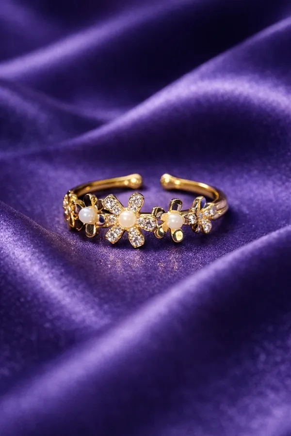 Gold-Plated_Floral_Pearl_Ring_with_Adjustable_Band