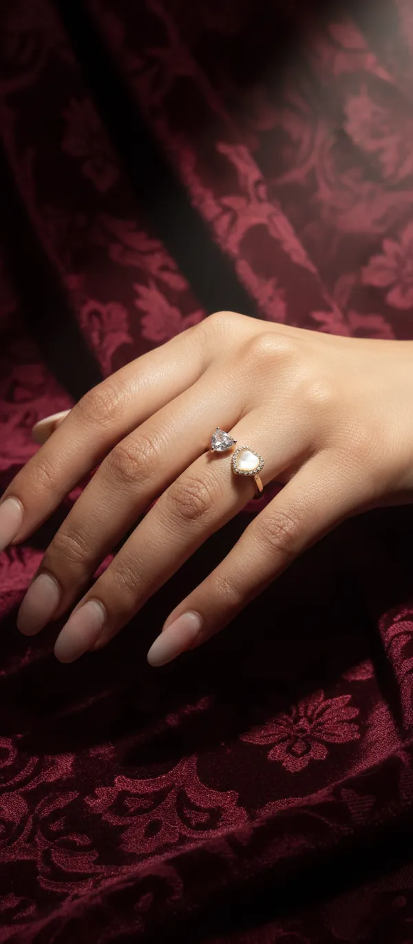 White_Elegant_Dual_Heart_Ring_With_Crystal_And_Rose_Quartz_Stones_For_Women
