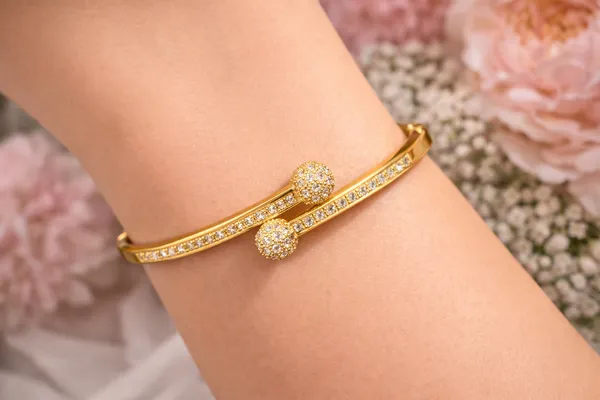 Gold_Plated_Crystal_Studded_Open_Cuff_Bracelet_With_Spherical_Ends_For_Women