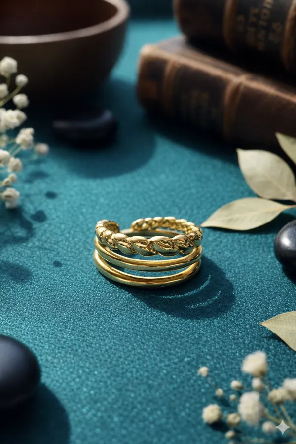 Golden_Braided_Triple_Band_Stackable_Ring_Set_For_Women