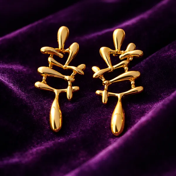 Gold_Plated_Geometric_Drop_Earrings_For_Women
