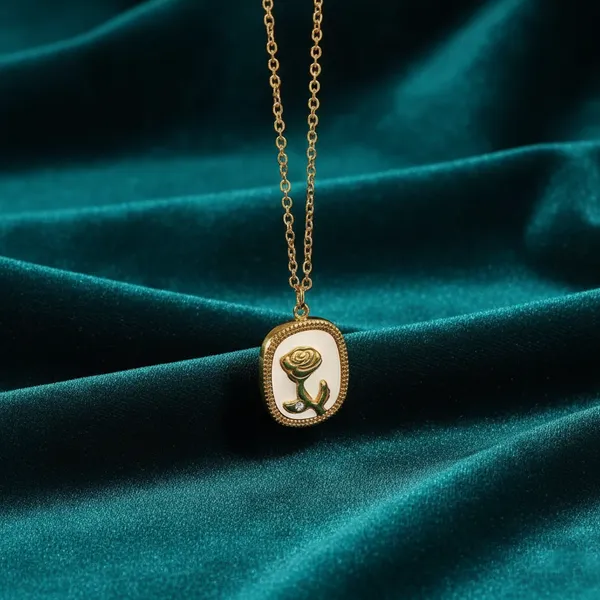 Golden_Elegant_Rose_Pendant_Necklace_With_Mother_Of_Pearl_For_Women
