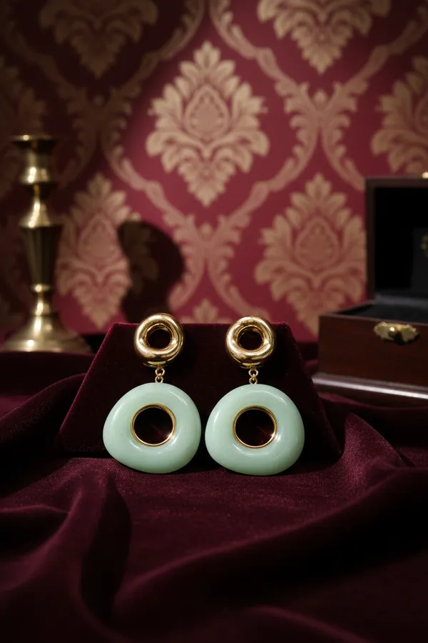 Light_Green_Circular_Drop_Earrings_With_Mint_Stone_Discs_For_Women