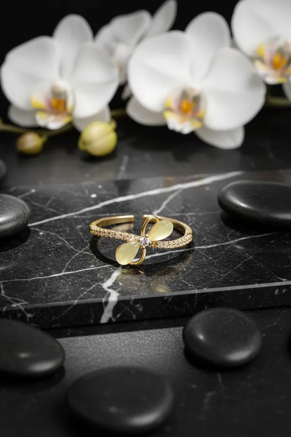 Golden_Elegant_Butterfly_Ring_With_Crystal_Accents_Adjustable_Fashion_For_Women