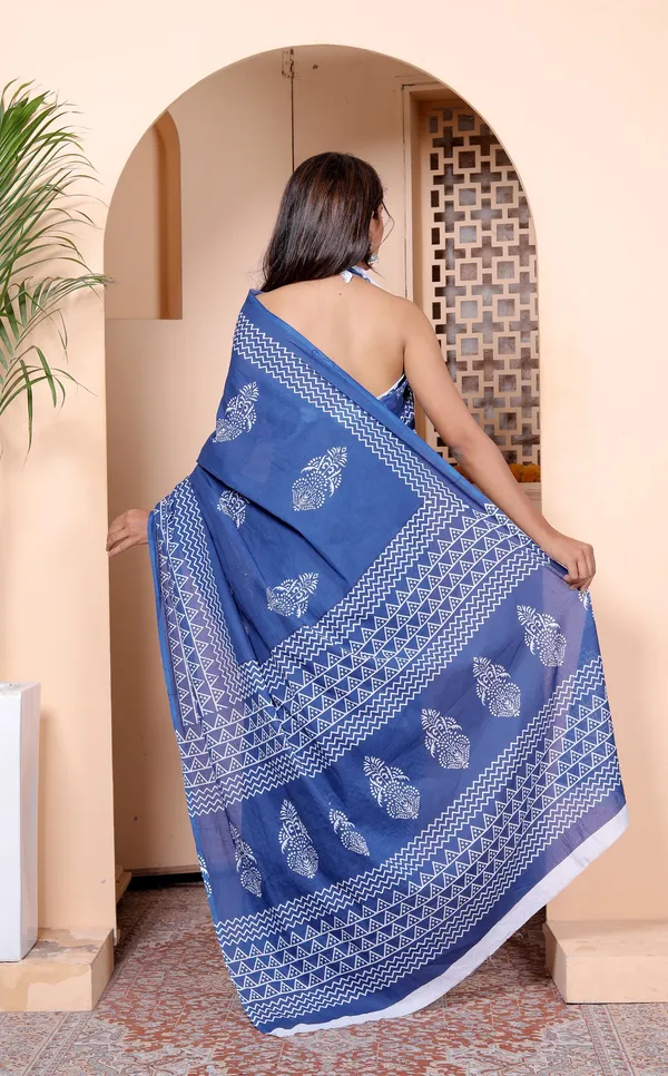 Elegant_Indigo_Blue_Handblock_Printed_Cotton_Saree