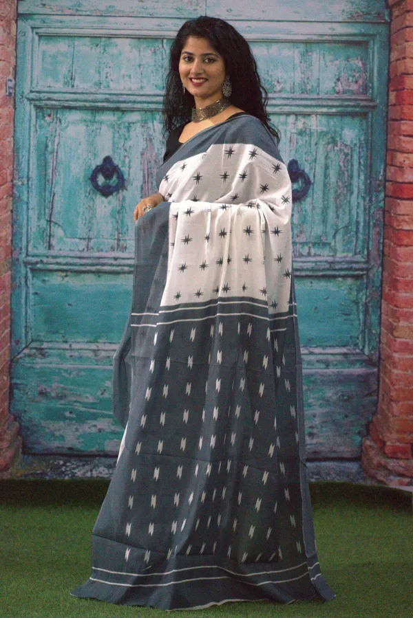 Elegant_Star_Weave_Mulmul_Cotton_Saree_–_White_&_Grey_Contrast