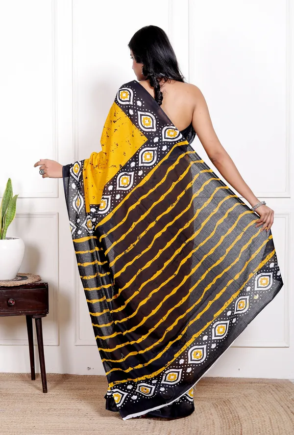 Mustard_Yellow_&_Black_Printed_Saree_with_Designer_Border